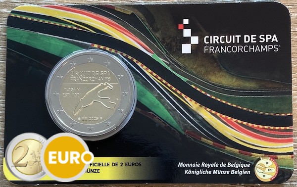 2 euros Belgique 2025 - Spa-Francorchamps BU FDC Coincard FR