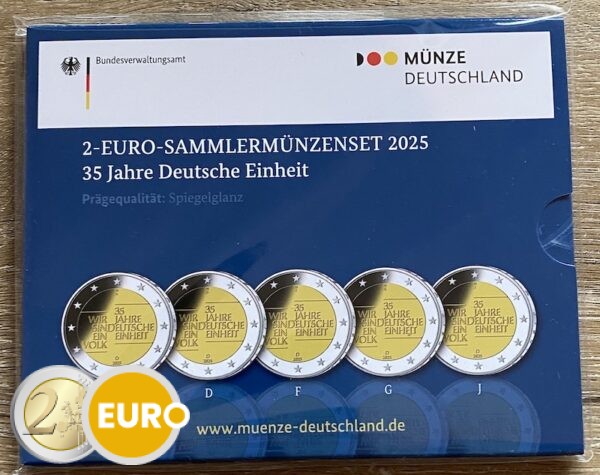 2 Euro Deutschland 2025 - ADFGJ Deutsche Einheit PP