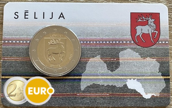 2 euros Lettonie 2025 - Armoiries de Sēlija BU FDC Coincard