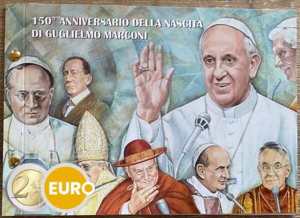 2 euro Vaticaan 2024 - Marconi BU FDC Numisbrief