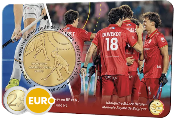 2,50 euros Belgique 2026 - Championnat du monde de hockey BU FDC Coincard FR