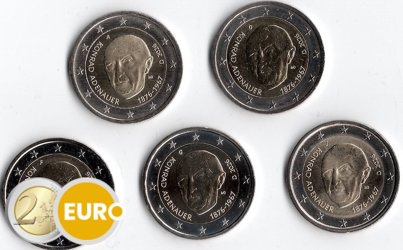 2 euros Allemagne 2026 - ADFGJ Konrad Adenauer UNC