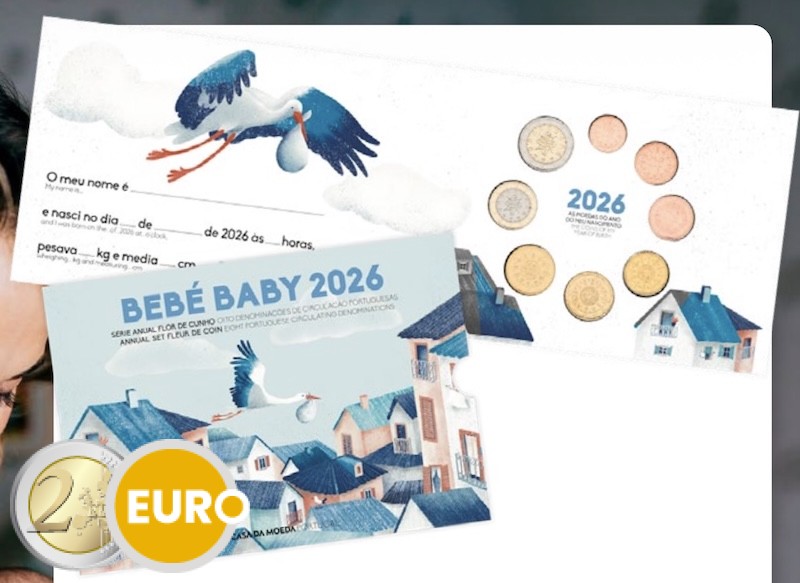 Série euro BU FDC Portugal 2026 série Bébé