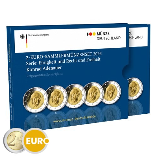2 euros Allemagne 2026 - ADFGJ Konrad Adenauer BE Proof