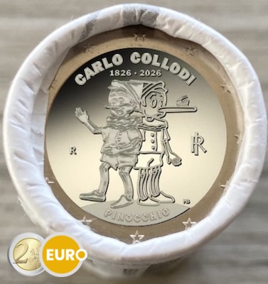 Rouleau 2 euros Italie 2026 - Carlo Collodi Pinocchio