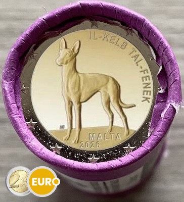 Rollo 2 euros Malta 2026 - El perro faraón