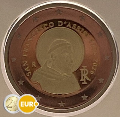 2 euros Italie 2026 - François d’Assise UNC