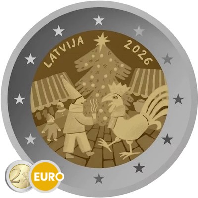 2 euros Lettonie 2026 - Marchés de Noël UNC