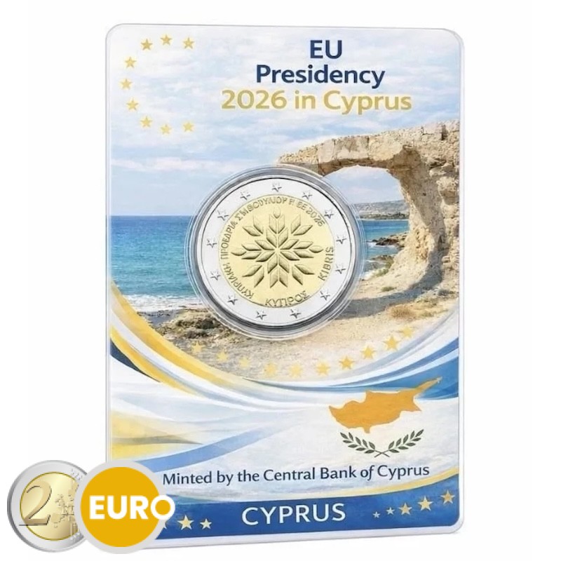 2 euros Chypre 2026 - Présidence de l'UE BU FDC Coincard