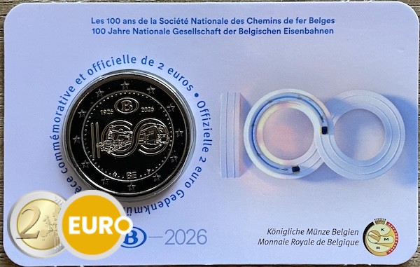 2 euros Belgique 2026 - SNCB BU FDC Coincard FR
