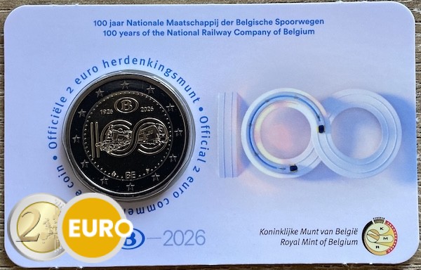 2 euros Belgique 2026 - SNCB BU FDC Coincard NL