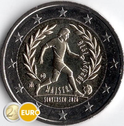 2 euros Slovaquie 2026 - Victoire Championnat d’Europe de football 1976 UNC