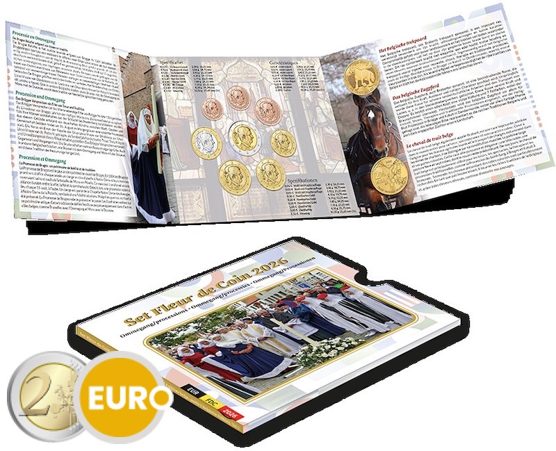 Série euro BU FDC Belgique 2026 Ommegang - Processions