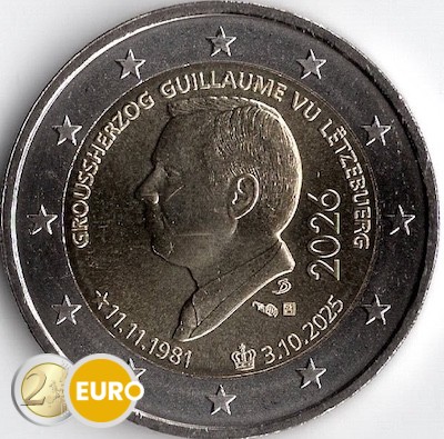 2 euros Luxembourg 2026 - Accession au trône Guillaume UNC