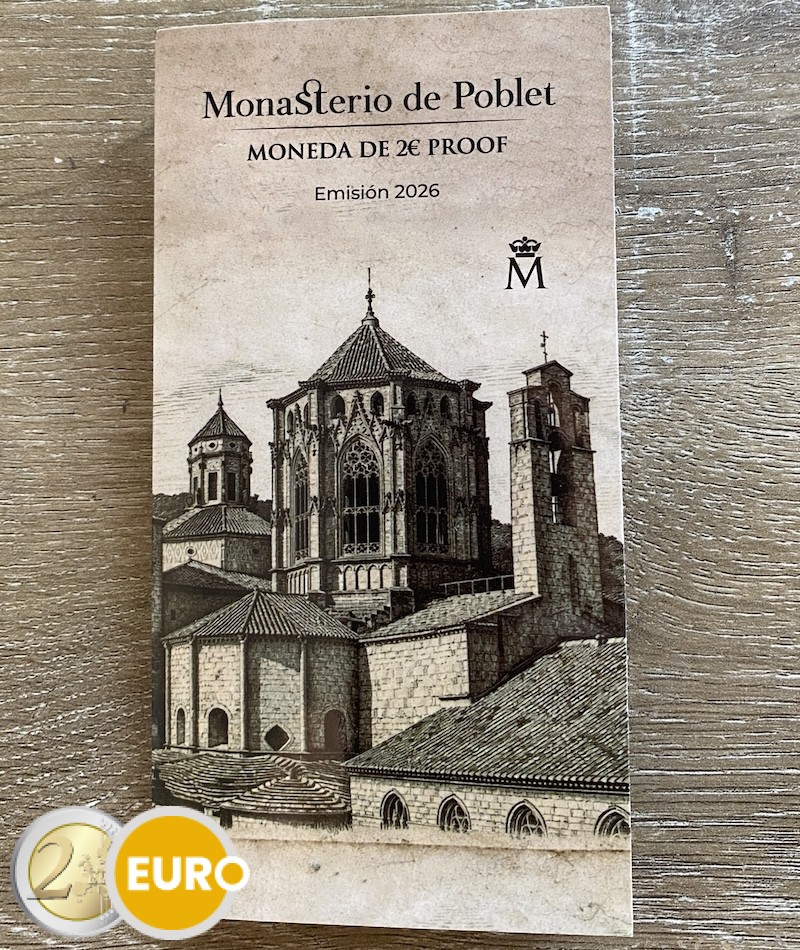2 euros Espagne 2026 - Monastère de Poblet BE Proof