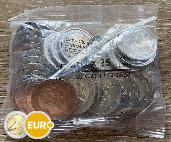 Rouleau sachet 2 euros Irlande 2026 - Présidence de l'UE UNC