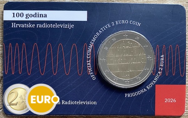 2 euros Croatie 2026 - Radio croate BU FDC Coincard